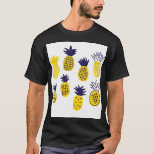 Minimalistische ananas, kleurrijk abstract design. t-shirt