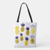 Minimalistische ananas, kleurrijk abstract design. tote bag (Achterkant)