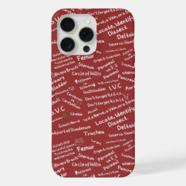 Minimalistische Anatomie Patroon - Medische Studen iPhone 15 Pro Max Case