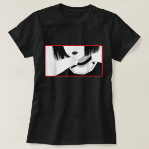 Minimalistische Anime Meisje Choker Shirt