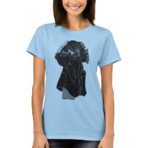 Minimalistische Anime Meisje Lijntekening in Zwart