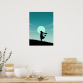 Minimalistische Anime Meisje Poster (Keuken)