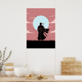 Minimalistische Anime Ronin Poster (Keuken)