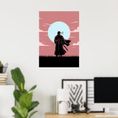 Minimalistische Anime Ronin Poster (Thuiskantoor)