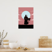Minimalistische Anime Ronin Poster (Keuken)