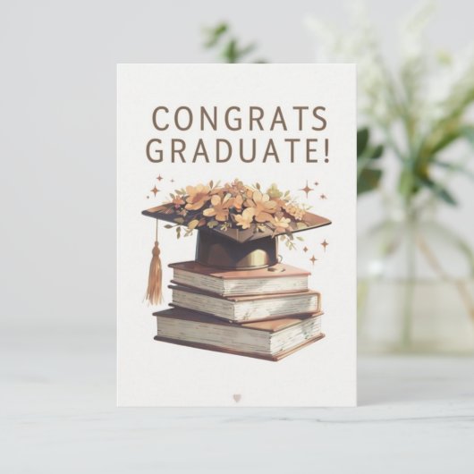 Minimalistische Anime Style Afstuderen Wenskaart (Staand voorkant)