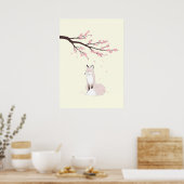 Minimalistische Anime Vos Geest Poster (Keuken)