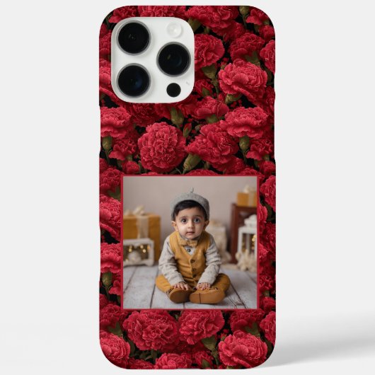 Minimalistische Aniversary Geschenk Anjer Bloem Fo Case-Mate iPhone Case (Achterkant)