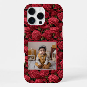 Minimalistische Aniversary Geschenk Anjer Bloem Fo iPhone 16 Pro Max Hoesje