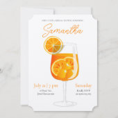 Minimalistische Aperol Spritz Bruidsfeest Kaart (Voorkant)