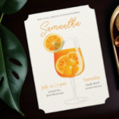 Minimalistische Aperol Spritz Bruidsfeest Kaart