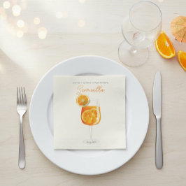 Minimalistische Aperol Spritz Meisjesuitje Servet
