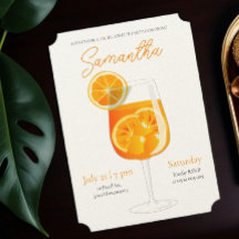 Minimalistische Aperol Spritz vrijgezellenfeestje