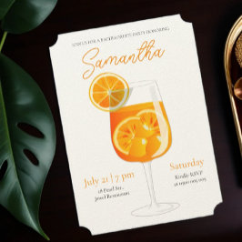 Minimalistische Aperol Spritz vrijgezellenfeestje Kaart