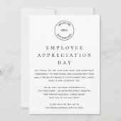 Minimalistische appreciatiedag voor werknemers Log Kaart (Voorkant)