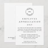 Minimalistische appreciatiedag voor werknemers Log Kaart (Voorkant / Achterkant)