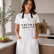 Minimalistische apron met naam voor mama