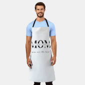 Minimalistische apron met naam voor mama schort (Gedragen)