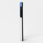 Minimalistische Aqua Blau & Witte Retro Monogram Case-Mate iPhone Case (Achterkant/links)