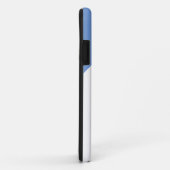 Minimalistische Aqua Blau & Witte Retro Monogram Case-Mate iPhone Case (Achterkant/rechts)