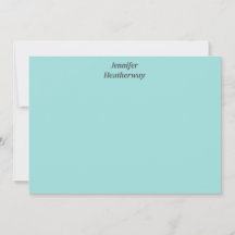 Minimalistische aqua blue aangepaste naam