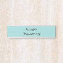 Minimalistische aqua blue aangepaste naam
