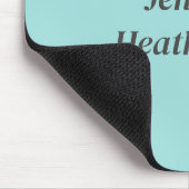 Minimalistische aqua blue aangepaste naam muismat (Hoek)