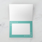 Minimalistische Aqua Verjaardag Kaart (Binnen)