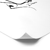 Minimalistische arabische kalligrafie س ا م Salam Poster (Hoek)