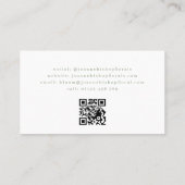 Minimalistische Arch & Line Art Bloemen Sage Bloem Visitekaartje (Achterkant)