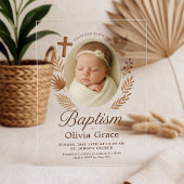 Minimalistische Arched Acryl Doop Uitnodiging