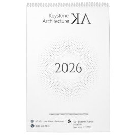 Minimalistische architect moderne B&W 2026 Kalender