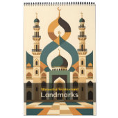 Minimalistische architectonische bezienswaardighed kalender (Hoes)