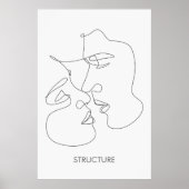 Minimalistische Architecturale Lijnen Abstract Mod Poster (Voorkant)