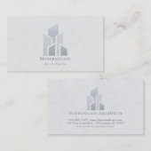 Minimalistische architecturale Logo (LT Blauw-Grij Visitekaartje (Voorkant / Achterkant)