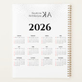 Minimalistische Architectuur 2026 Kalender en Proj Planner (Achterkant)