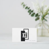 Minimalistische Architectuur Monochroom Ontwerper Visitekaartje (Staand voorkant)