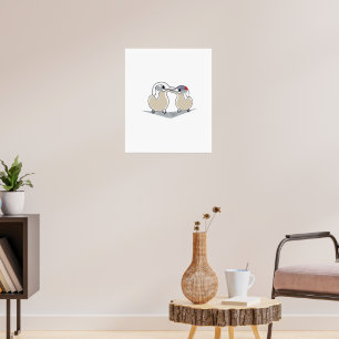 minimalistische Arctische Stern Liefdeposter Poster