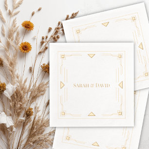 Minimalistische art deco folie servetten