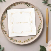 Minimalistische art deco folie servetten