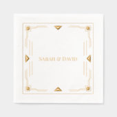 Minimalistische art deco folie servetten (Voorkant)