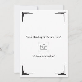 Minimalistische Art Deco-hulpfoto-verjaardagskaart Kaart