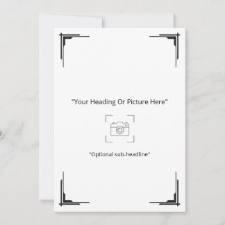Minimalistische Art Deco-hulpfoto-verjaardagskaart Kaart