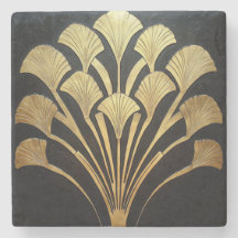 Minimalistische Art Deco Sunburst Zwart en Goud