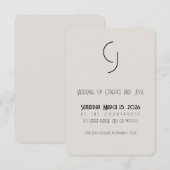 Minimalistische Art Deco Wedding Save the Date (Voorkant / Achterkant)