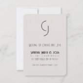 Minimalistische Art Deco Wedding Save the Date (Voorkant)