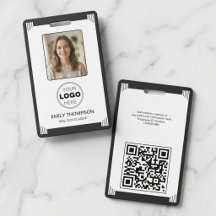 Minimalistische Art Deco Zwart Wit Foto Logo QR