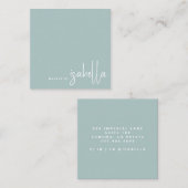 Minimalistische Artiest Script Make-up Artiest Dus Vierkante Visitekaartje (Voorkant / Achterkant)