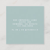 Minimalistische Artiest Script Make-up Artiest Dus Vierkante Visitekaartje (Achterkant)