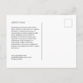 Minimalistische Artist Briefkaart Sjabloon (Achterkant)